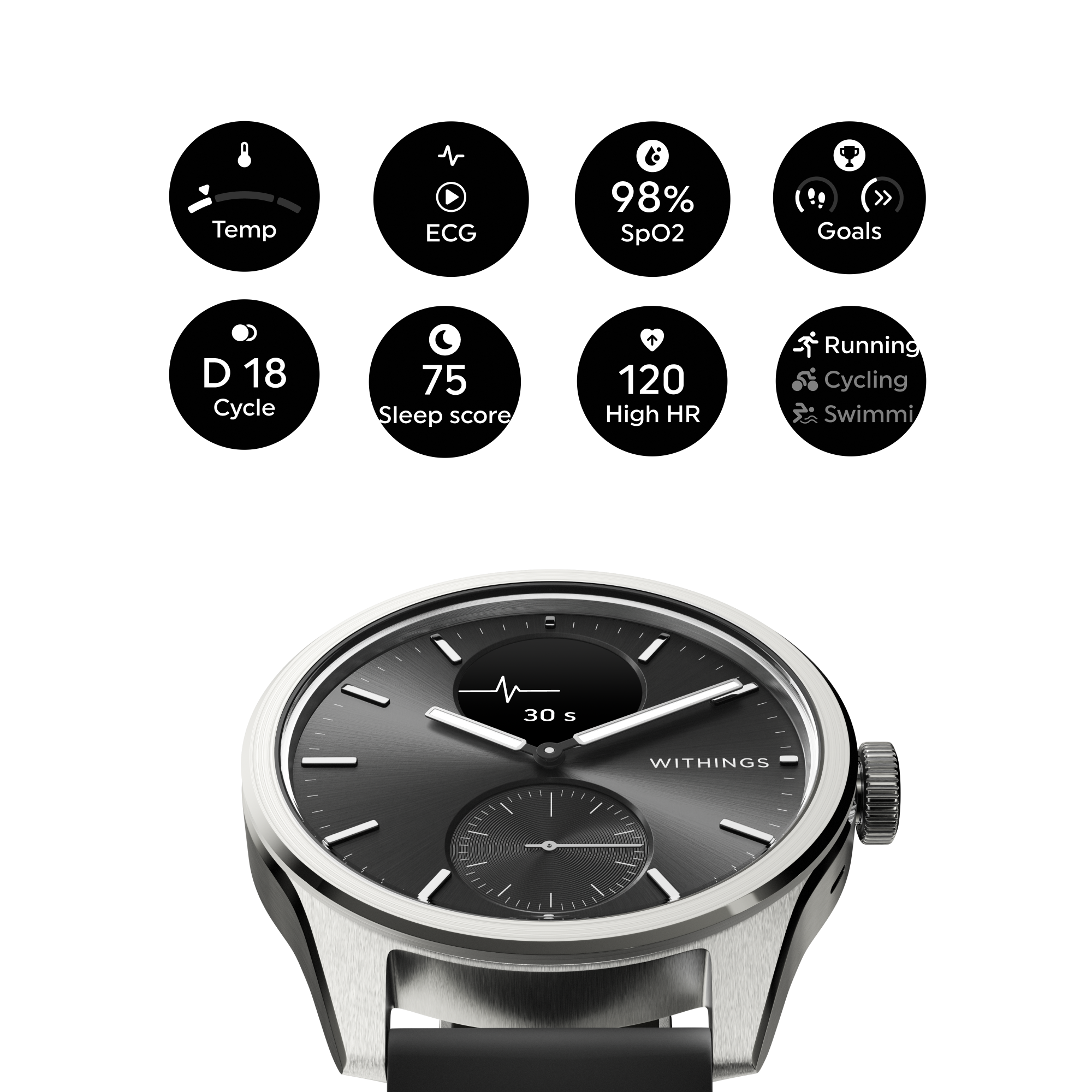 Treningsklokke Scanwatch 2 42mm Black