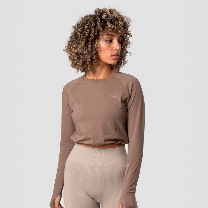 Define Cropped Adjustable Long Sleeve, Desert Sand