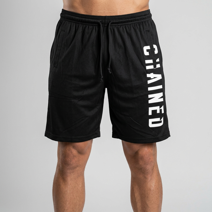 Chained Mesh Shorts Svart Hvit