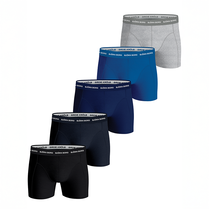 Björn Borg 10P Essential Shorts Solids Blå/Grå bomull Medium Herre