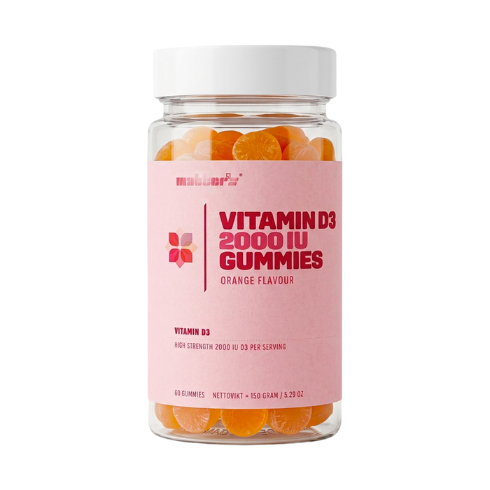 Vitamin D3 2000 IE + Sink 60 Gummies Appelsin