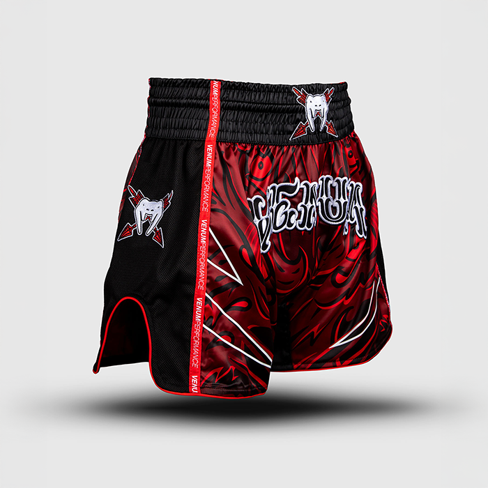 Venum Wolf Atak Muay Thai Shorts Svart R&oslash;d