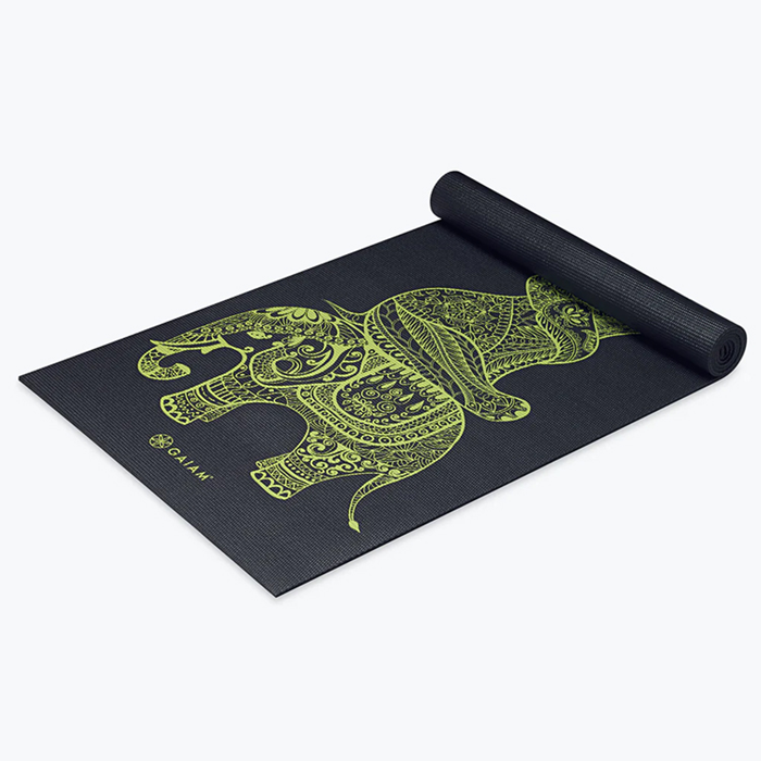 Yogamatte 6 mm Svart Gul