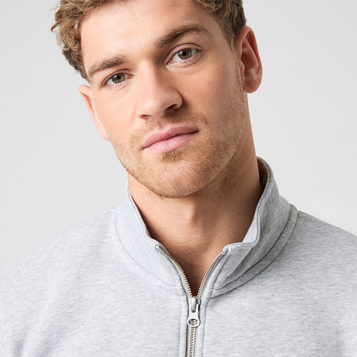 Centre Half Zip Tr&ouml;ja Gr&aring;