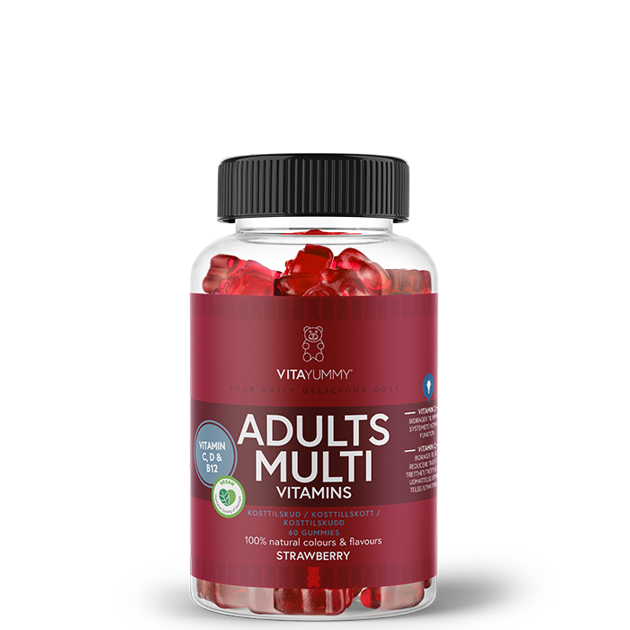 Multivitamin Voksen Jordbær 60 Gummies