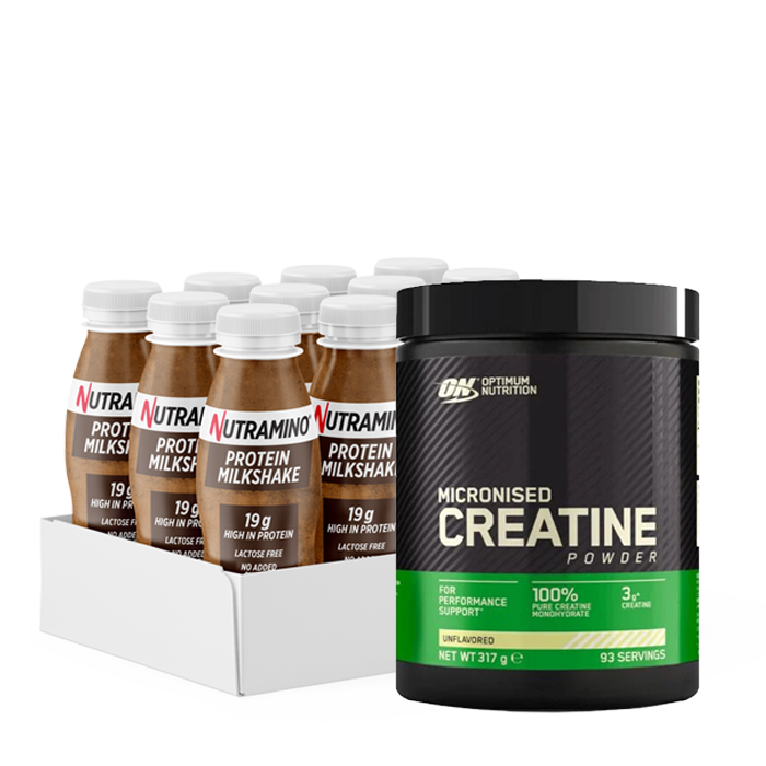 Nutramino Protein Shake 250 ml 12-pack + Creatine Powder 317 g