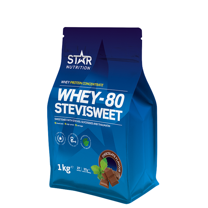 Whey-80 SteviSweet Myseprotein 1 kg chocolate
