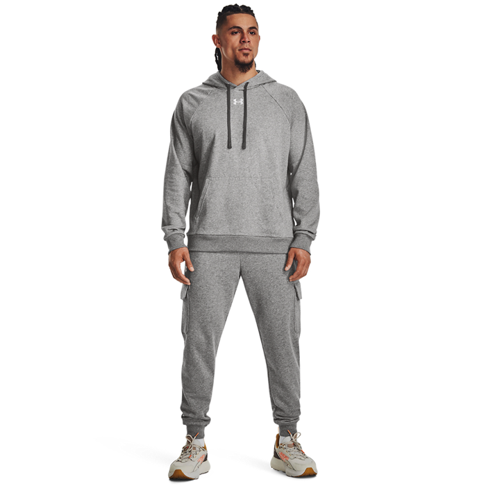 UA Rival Fleece Hoodie Castlerock Light Heather