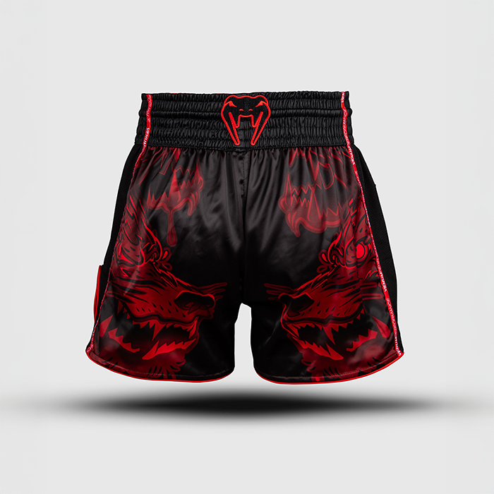 Venum Wolf Atak Muay Thai Shorts Svart R&oslash;d