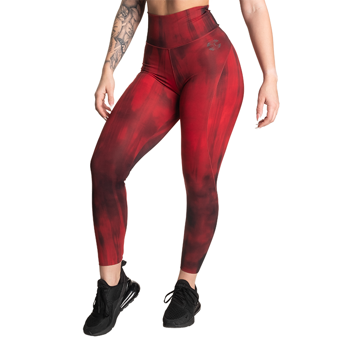 Bilde av High Waist Leggings, Chili Red Grunge