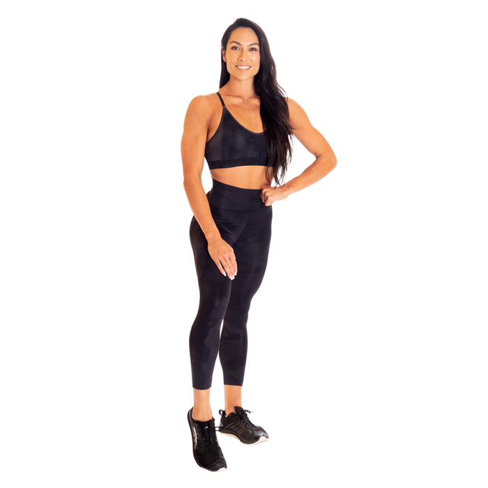 High Waist Leggings Svart/Camo