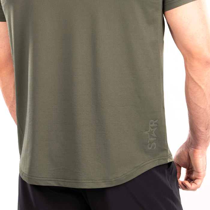 Star Mesh T-shirt Moss Green