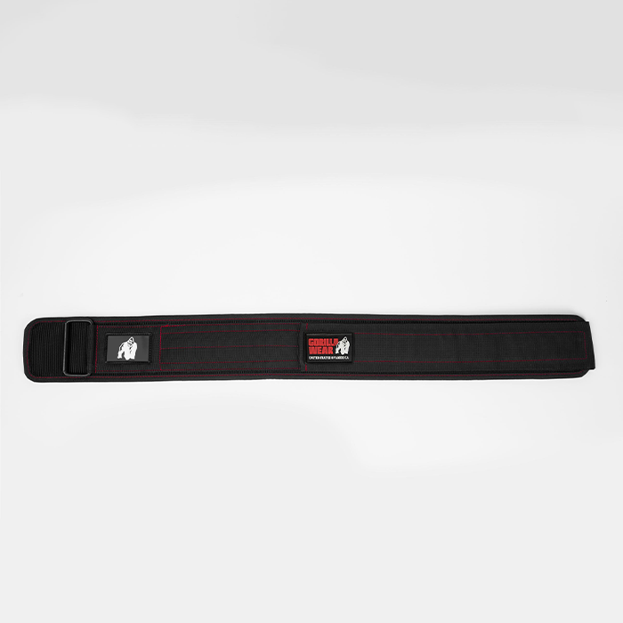 4 Inch L&oslash;ftebelte Nylon Svart/R&oslash;d
