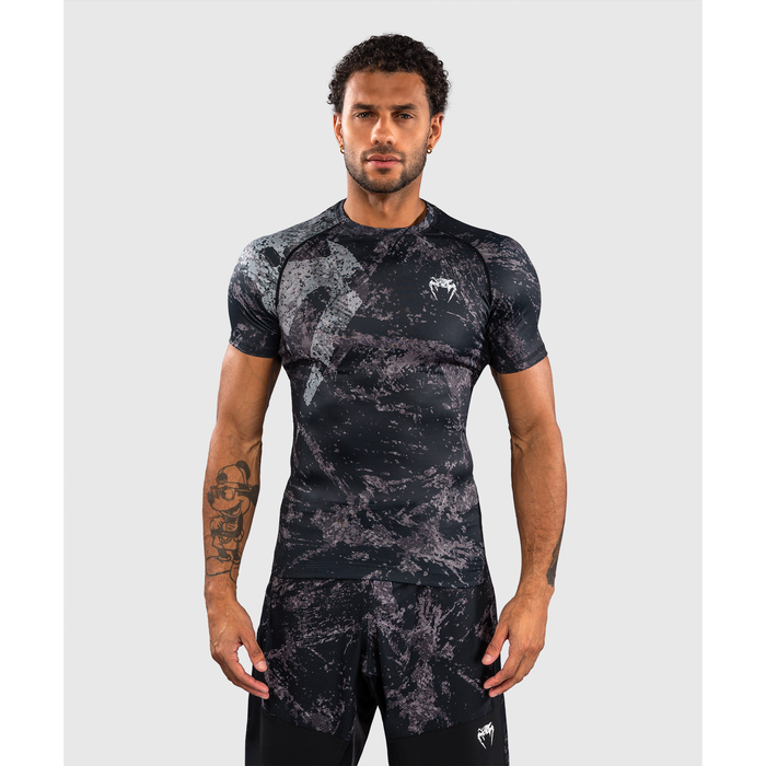 Venum RAGE & WORKOUT Short Sleeve Rashguard Black/Grey