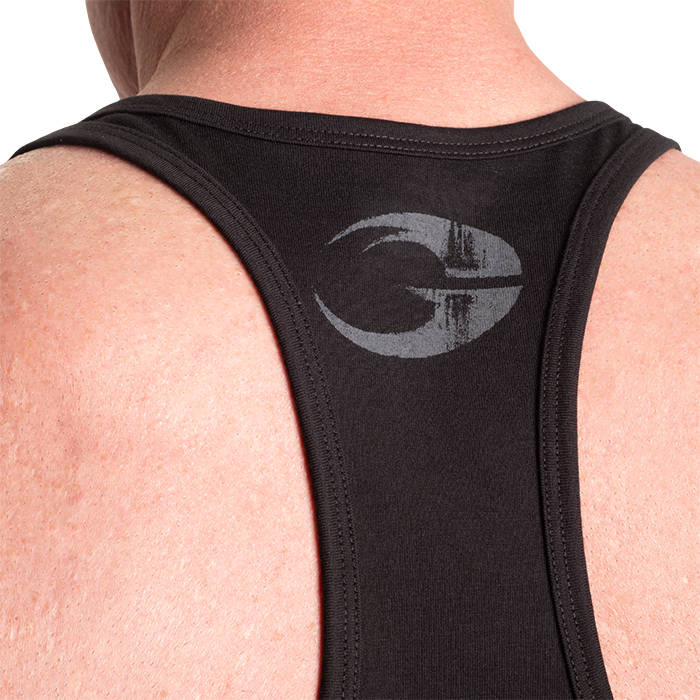 Essential T-Back Linne Svart/Gr&aring;