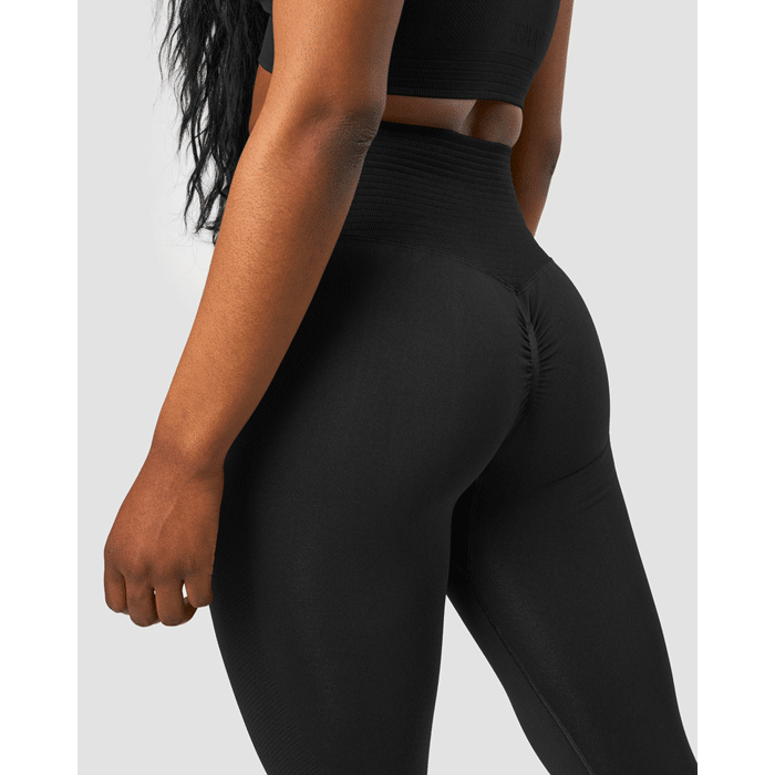 Define Seamless Scrunch Tights, Black