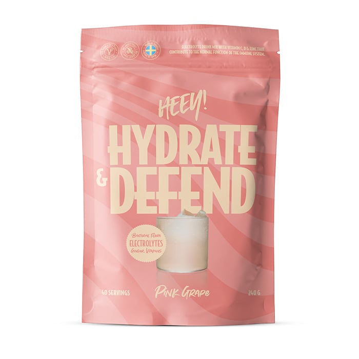 Hydrate & Defend Electrolytes + Probiotics Rosa grapefrukt 240g