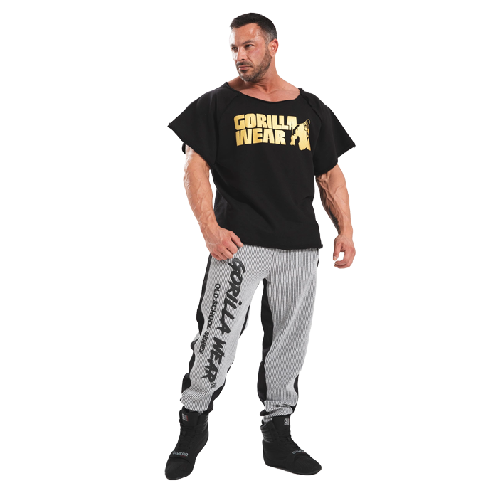 Classic Workout Top, Black/Gold