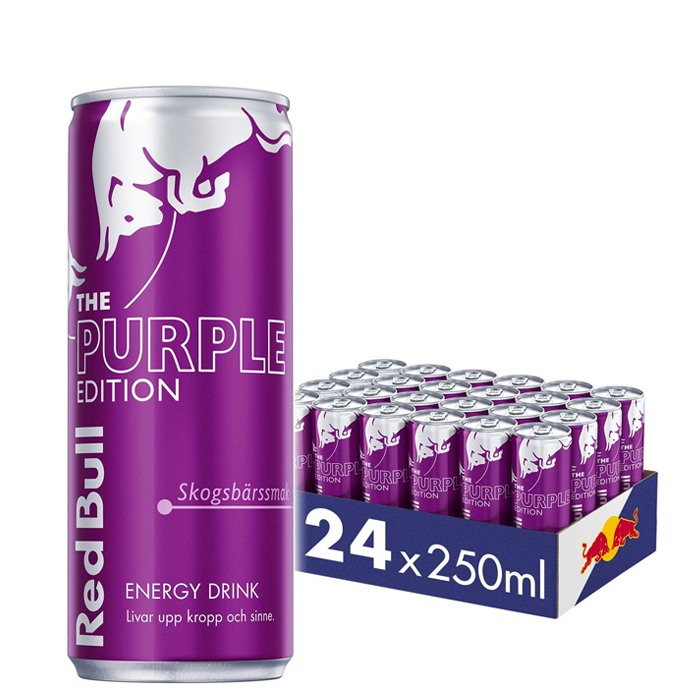 Bilde av 24 X Red Bull Energidryck, 250 Ml, Purple Edition Skogsbär