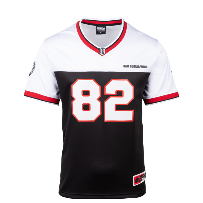 Trenton Football Jersey, Black/White