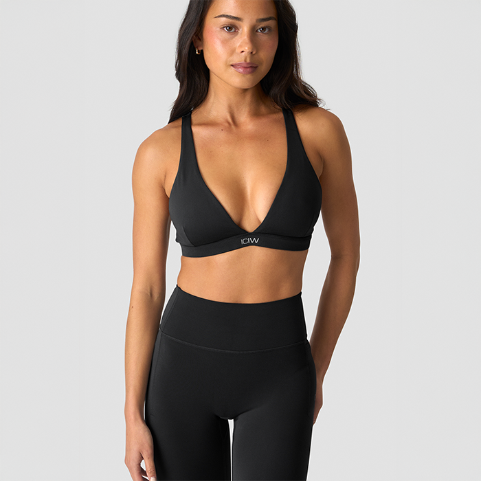Luxe V-hals Sports-bh Svart