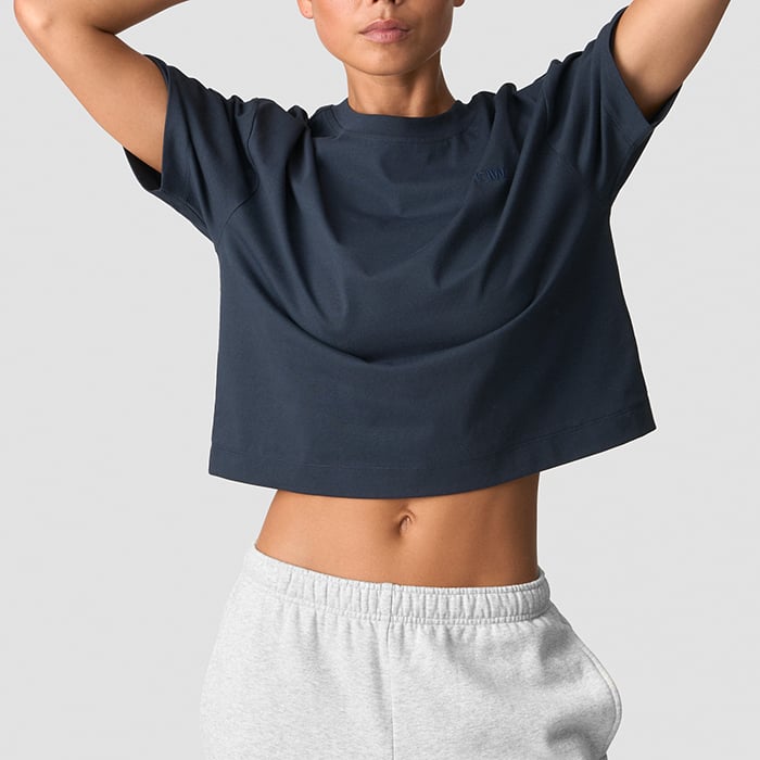 Everyday Cropped T-skjorte Bl&aring;