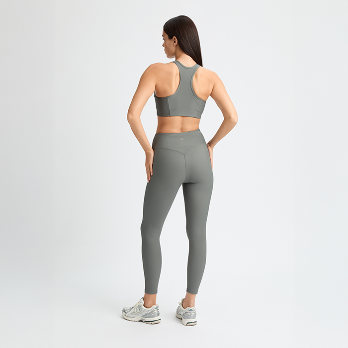 Ribbestrikkede Tights Gr&oslash;nn