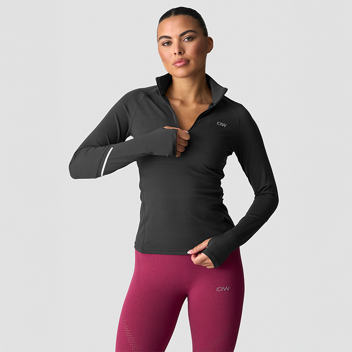 Everyday Langermet 1/4 Zip Genser M&oslash;rk Gr&aring;