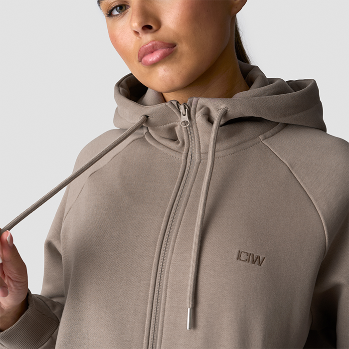 Everyday Zip Hoodie Wmn, Greige