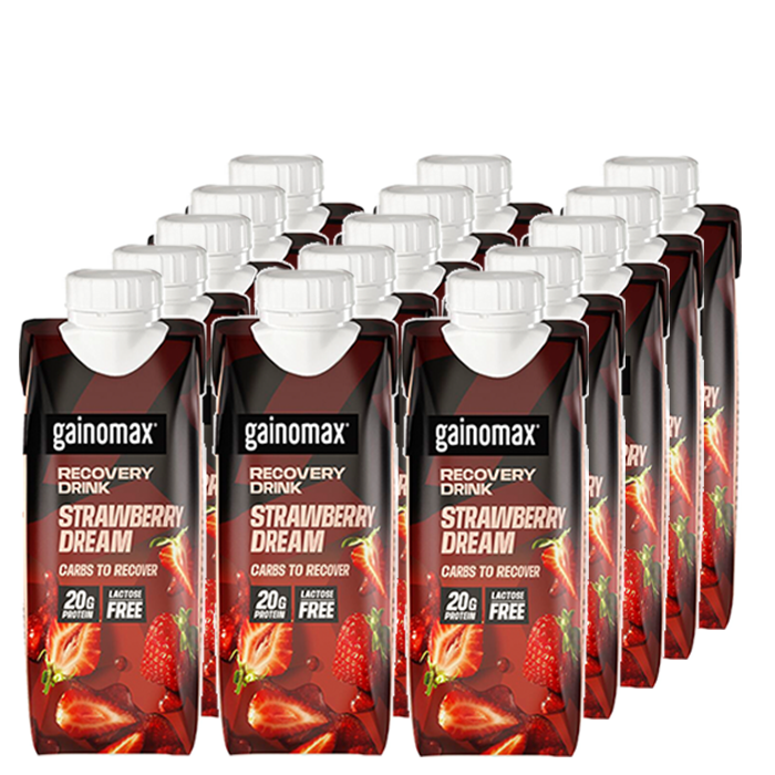 15 x Gainomax Recovery Drink 250 ml jordgubb