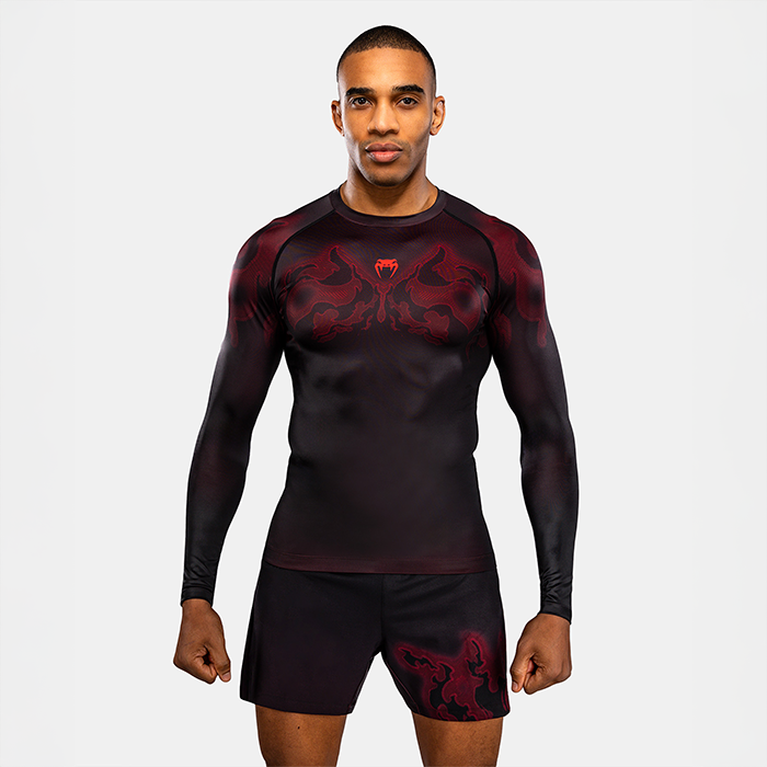 Venum Spectre Langermet Rashguard Svart R&oslash;d
