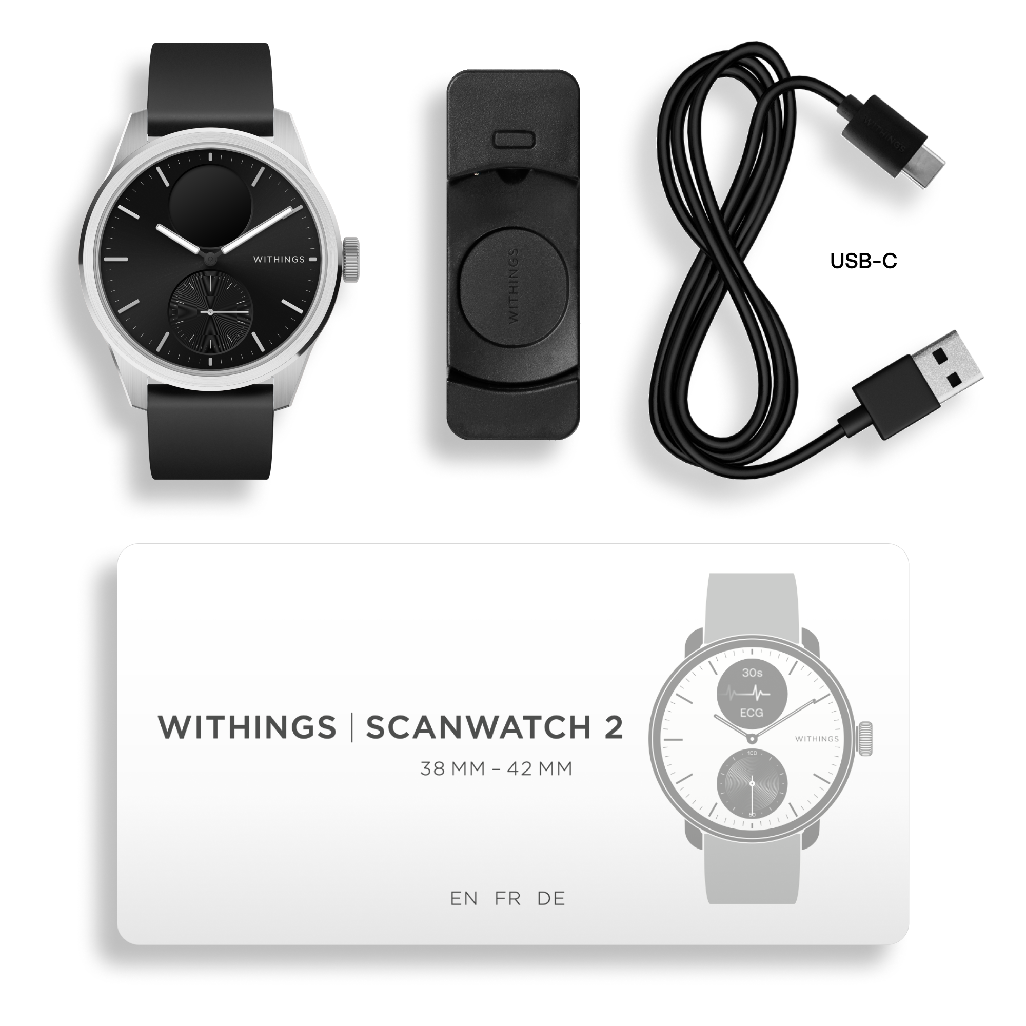 Treningsklokke Scanwatch 2 42mm Black