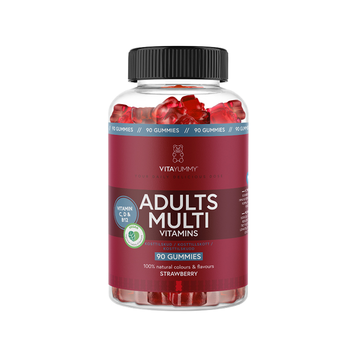 Multivitaminer Voksne Gummies Jordbær 110 stk