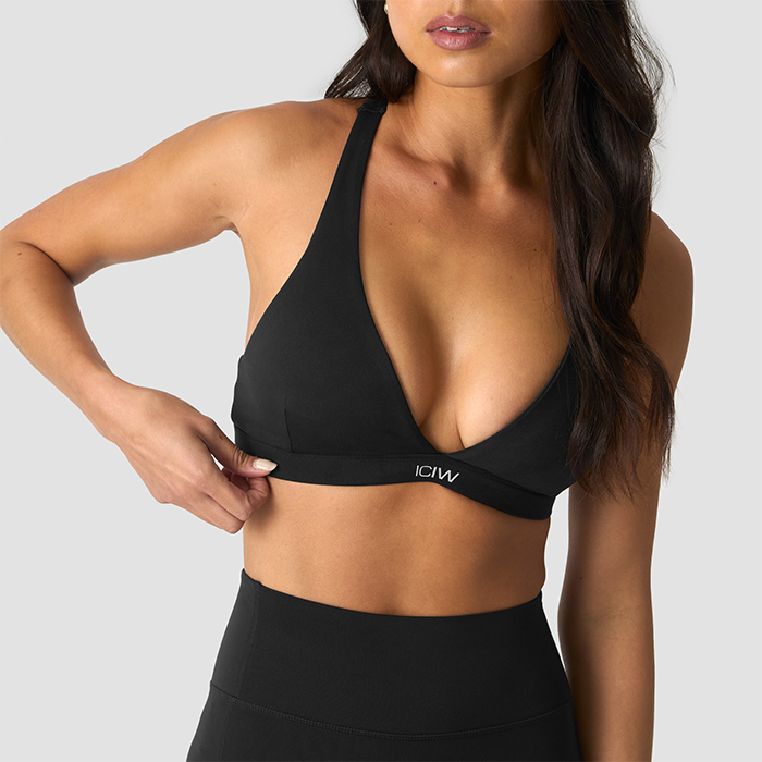 Luxe V-hals Sports-bh Svart