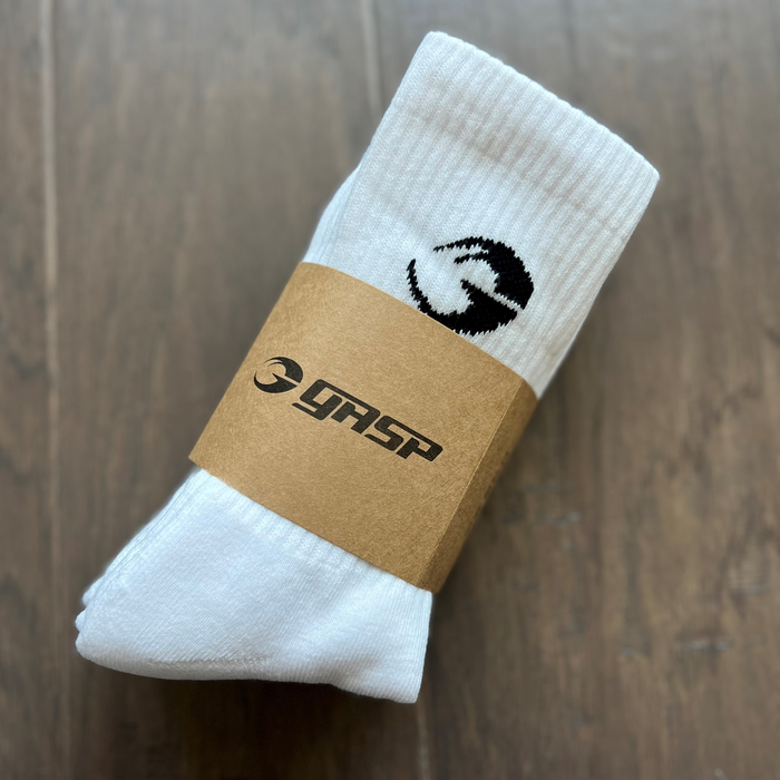 Gasp crew socks 3-p, White