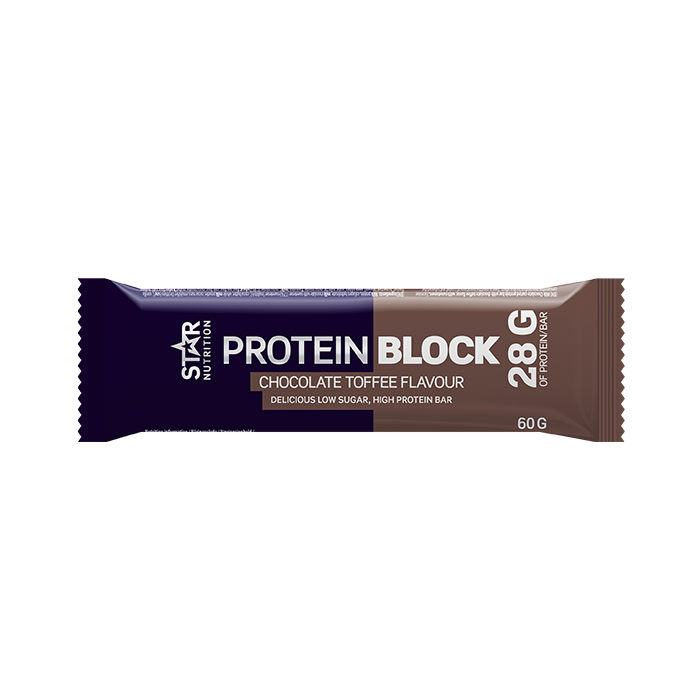 Protein Block, 60 g, Chocolate Toffee Kort datum Chocolate Toffee