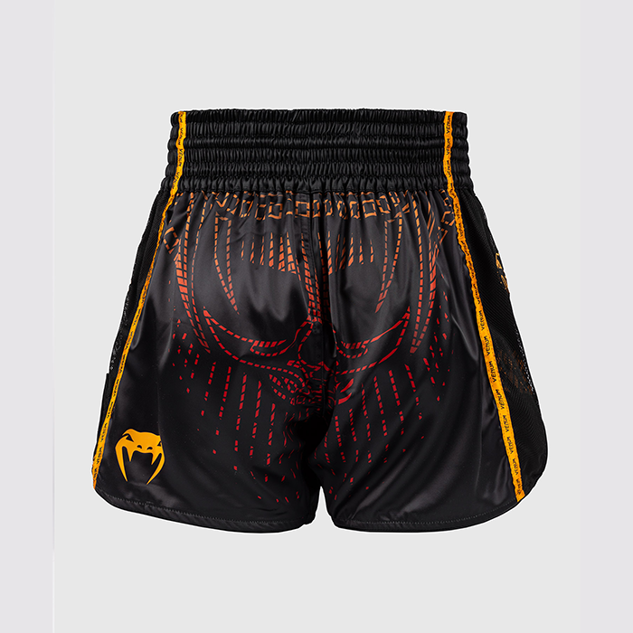 Venum Quetzal Fury Muay Thai Shorts Svart R&oslash;d Oransje