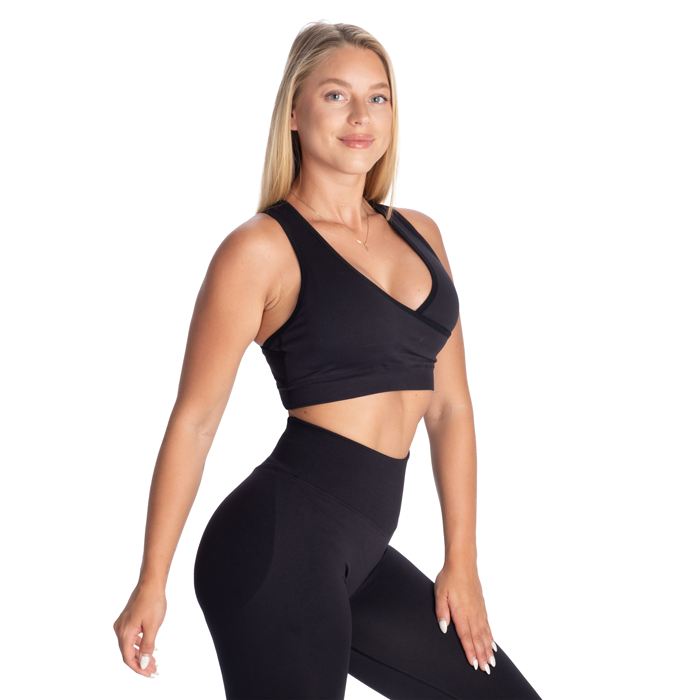 Wrap Seamless Sports-bh Svart