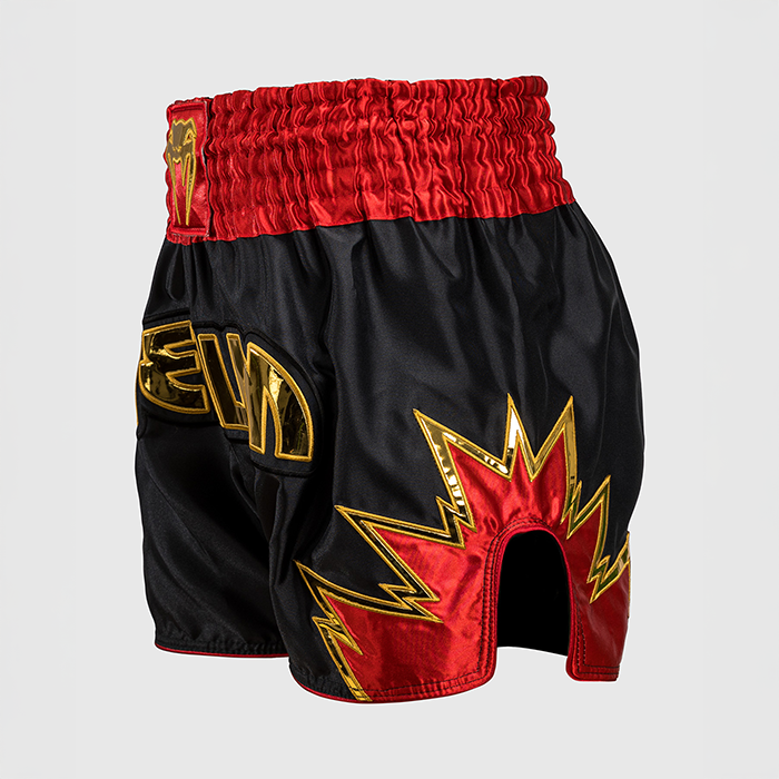Inferno Muay Thai Shorts Svart Gull Rød