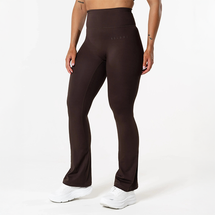 Clean Flare Tights Brun