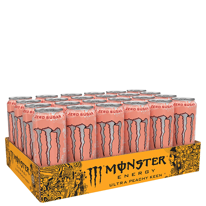 Bilde av 24 X Monster Energy Ultra, 50 Cl, Peachy Keen Zero Sugar