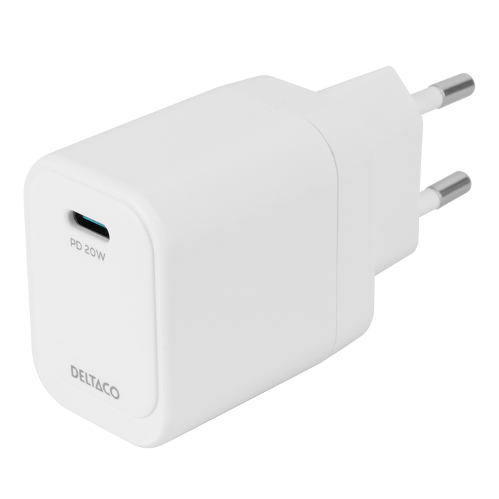 USB-C-Väggladdare 1x USB-C PD 20W, Vit
