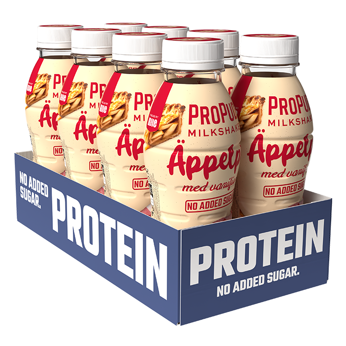 8 x ProPud Protein Milkshake, 330 ml &Auml;ppelpaj
