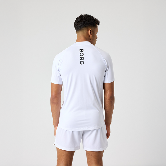 Mock Neck T‑skjorte Hvit
