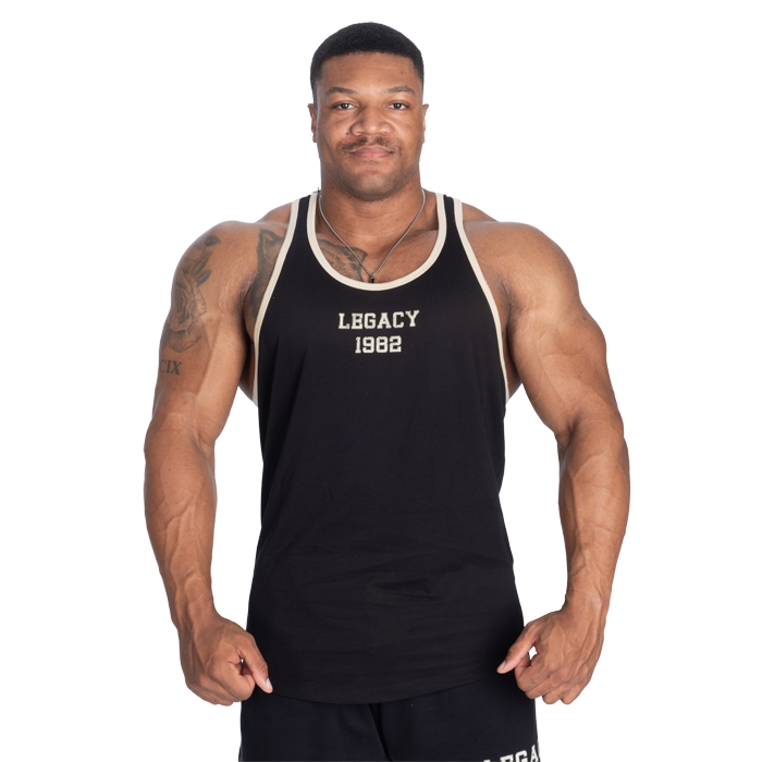 Legacy Essential T‑Back Singlet Svart Beige