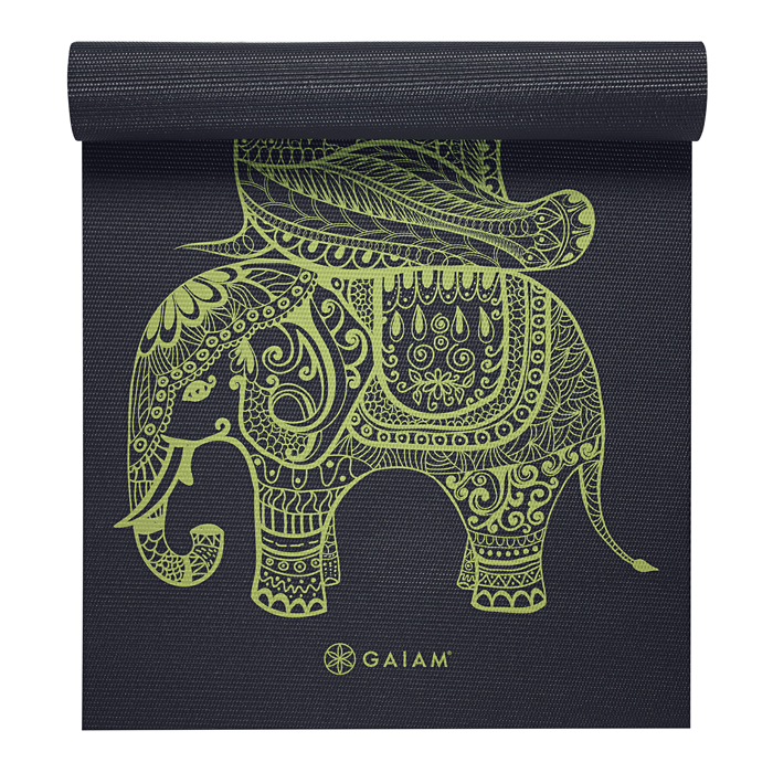 Yogamatte 6 mm Svart Gul