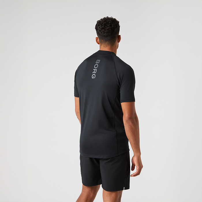 Mock Neck T‑skjorte Svart