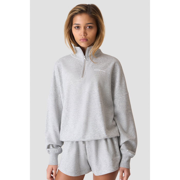 ICANIWILL Everyday Terry Sweatshirt med Kort Glidelås