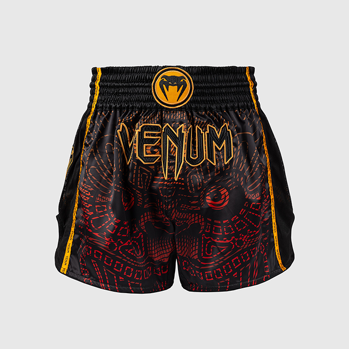 Venum Quetzal Fury Muay Thai Shorts Svart R&oslash;d Oransje
