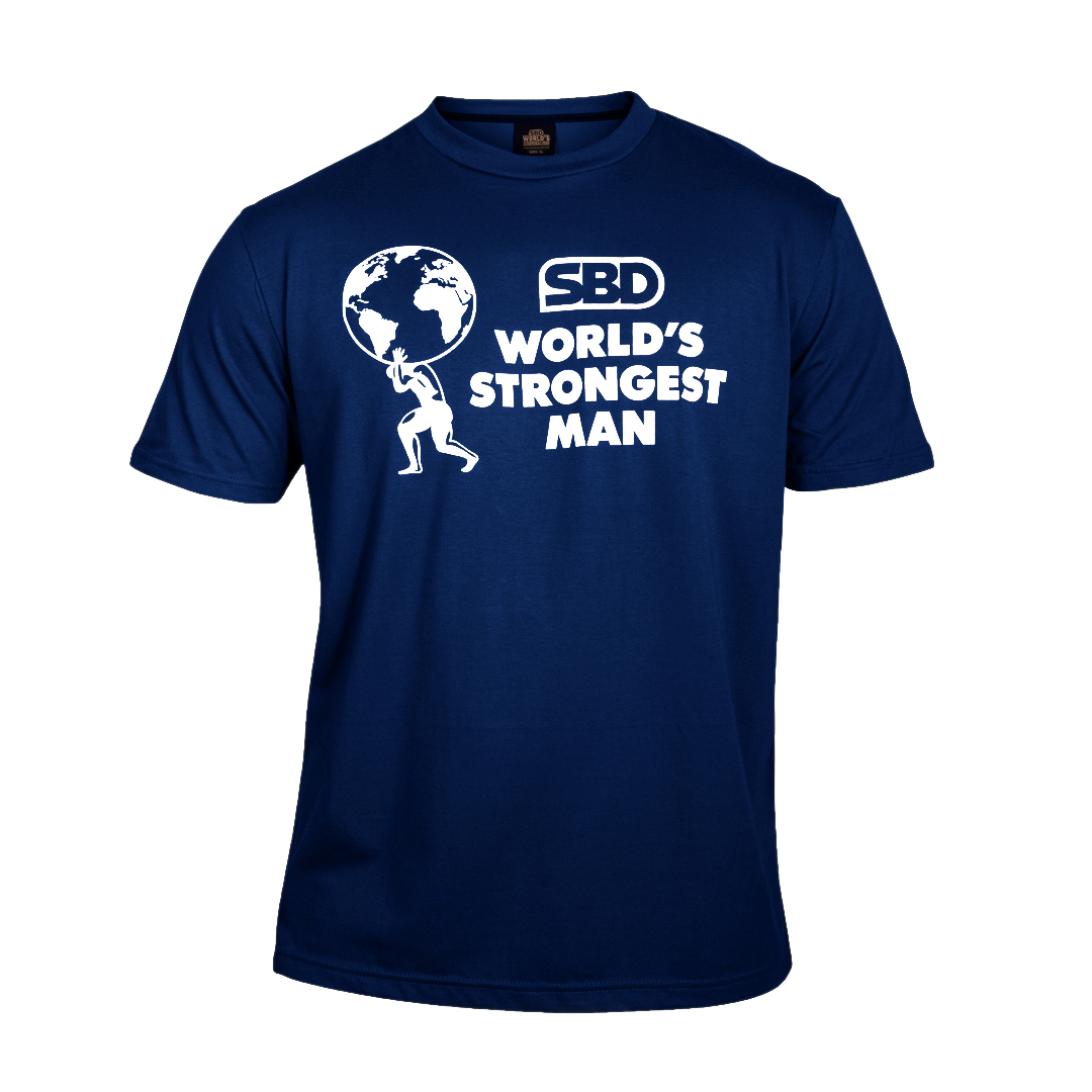 World Strongest Man T-Shirt - Men's, Blue